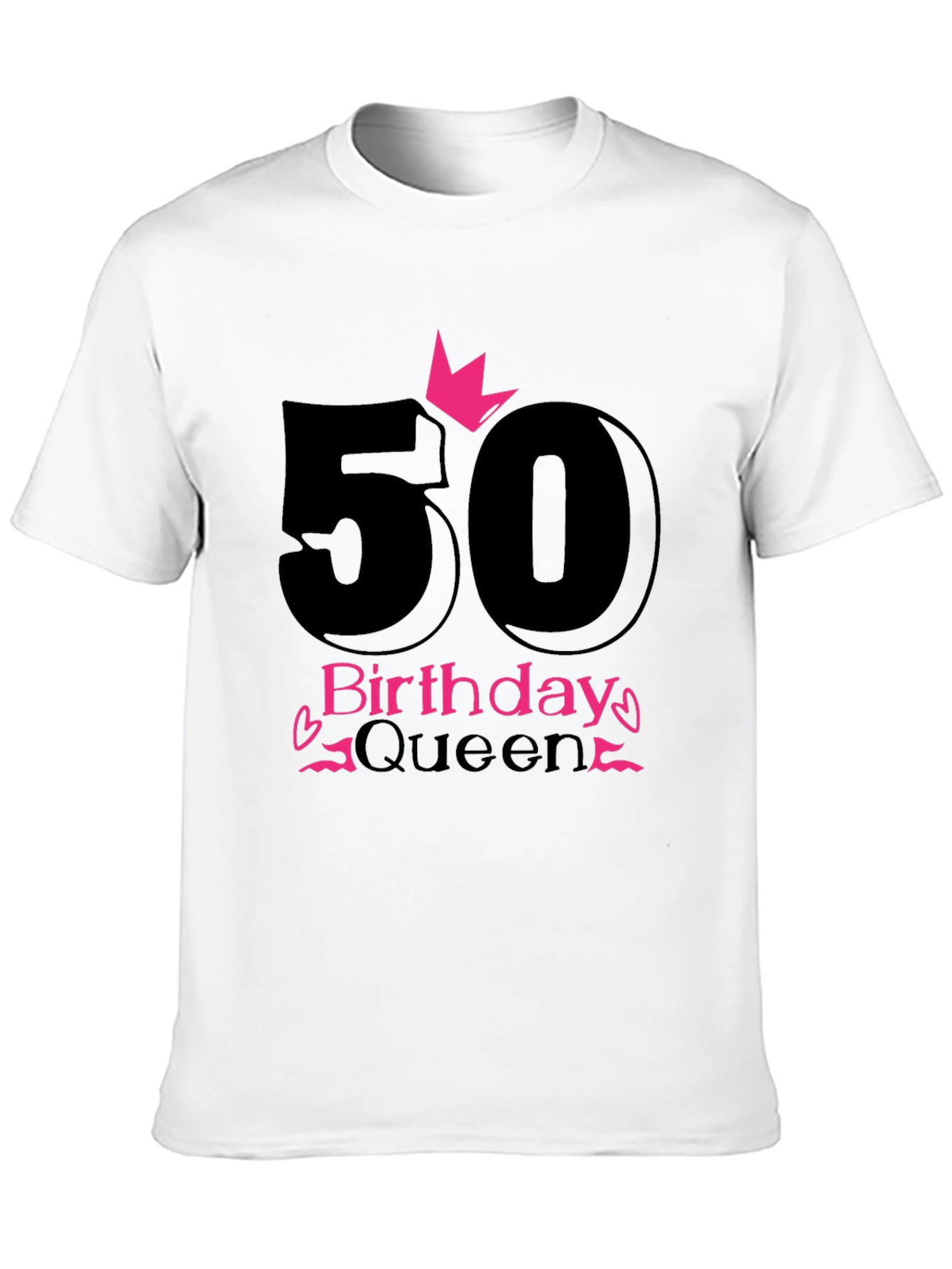 50th Birthday Queen Black T-Shirt