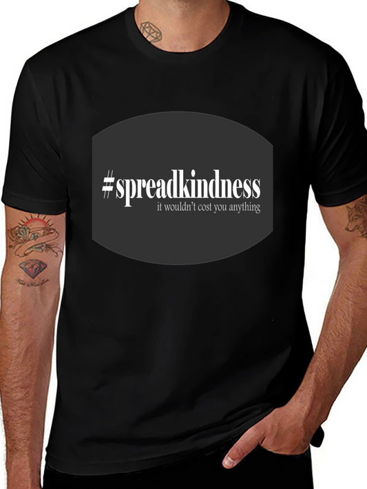 #SpreadKindness Black Graphic T-Shirt - Motivational Tee