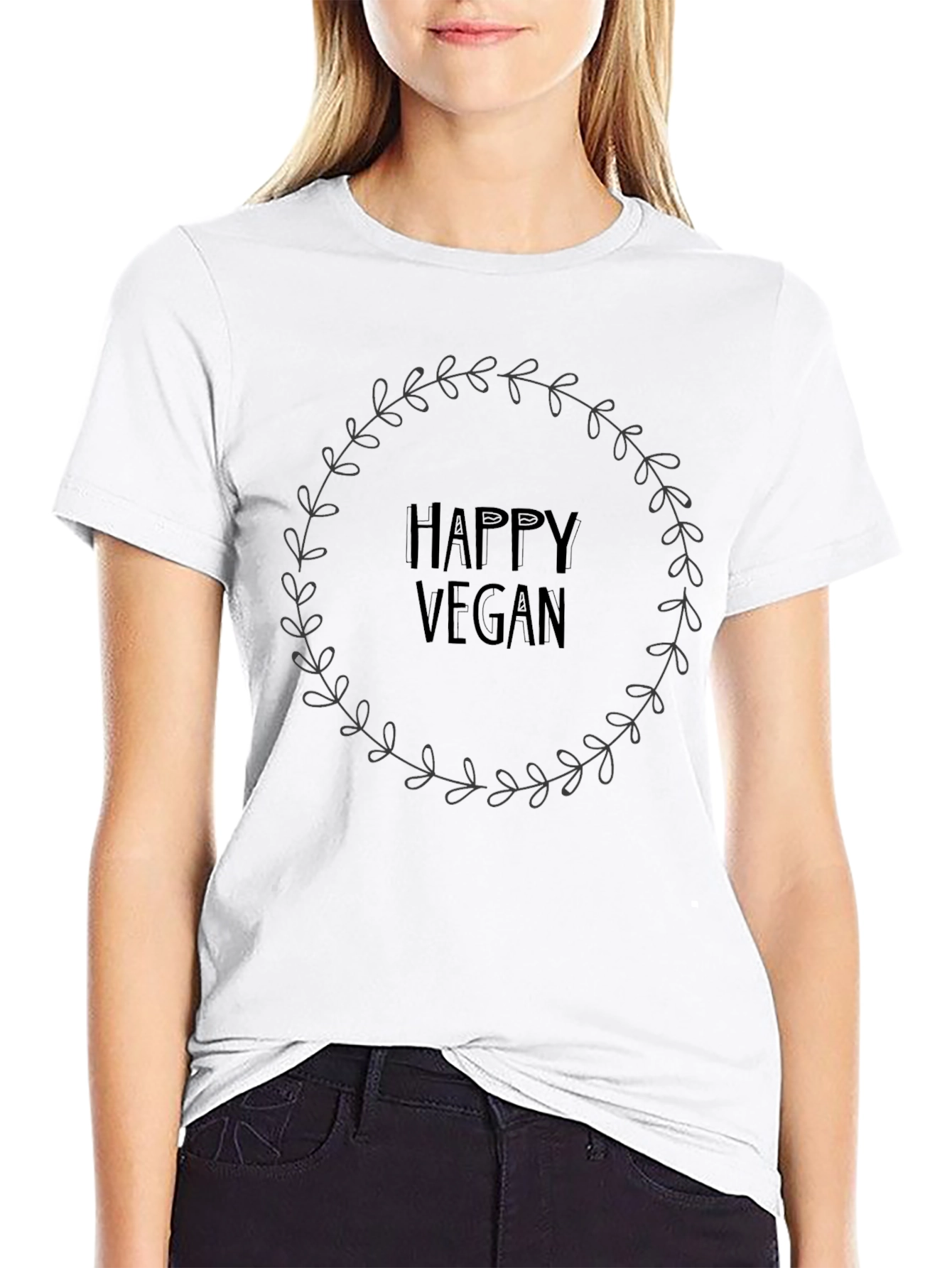 Happy Vegan Tee - Unisex Crew Neck