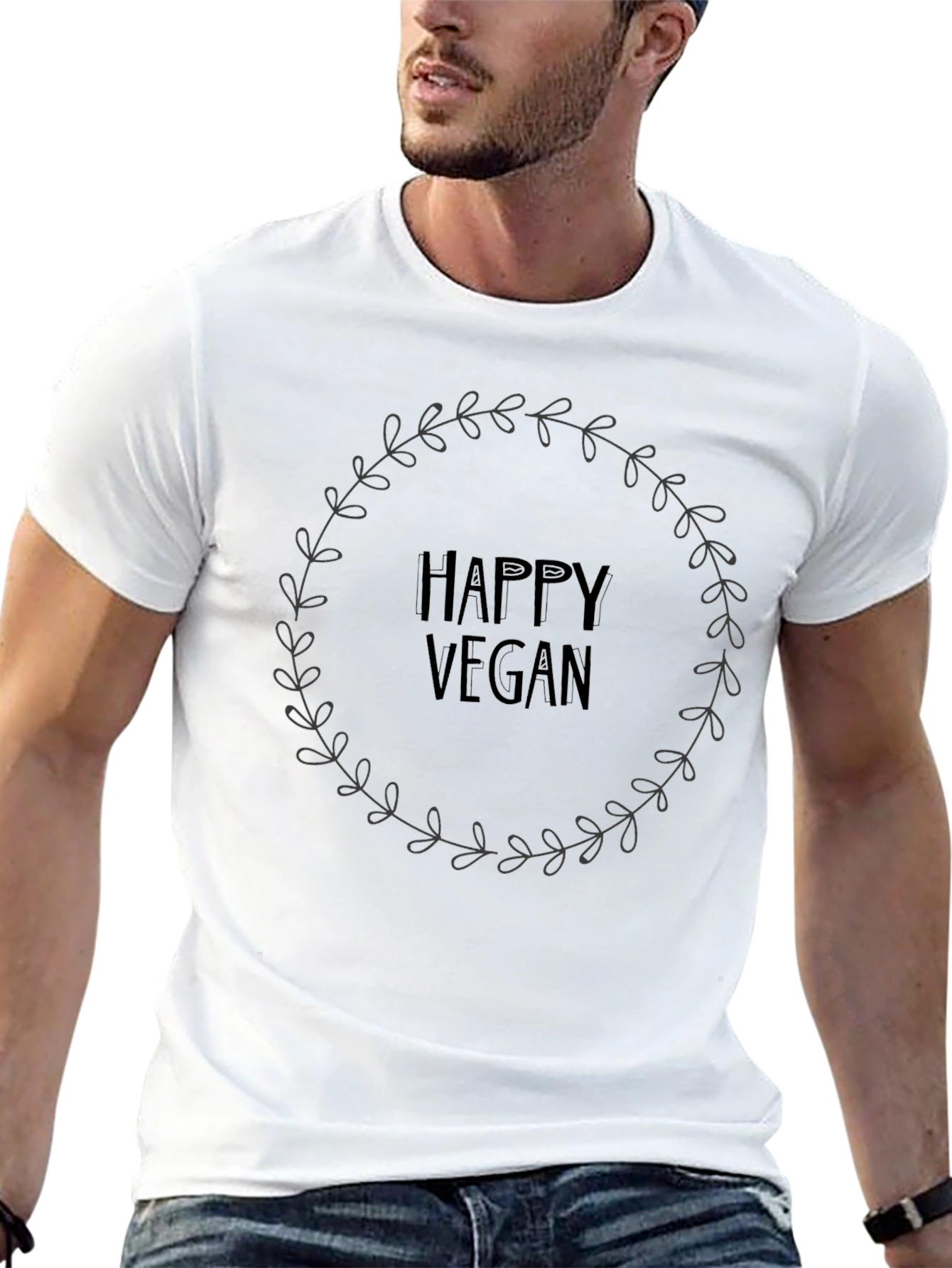 Happy Vegan Tee - Unisex Crew Neck