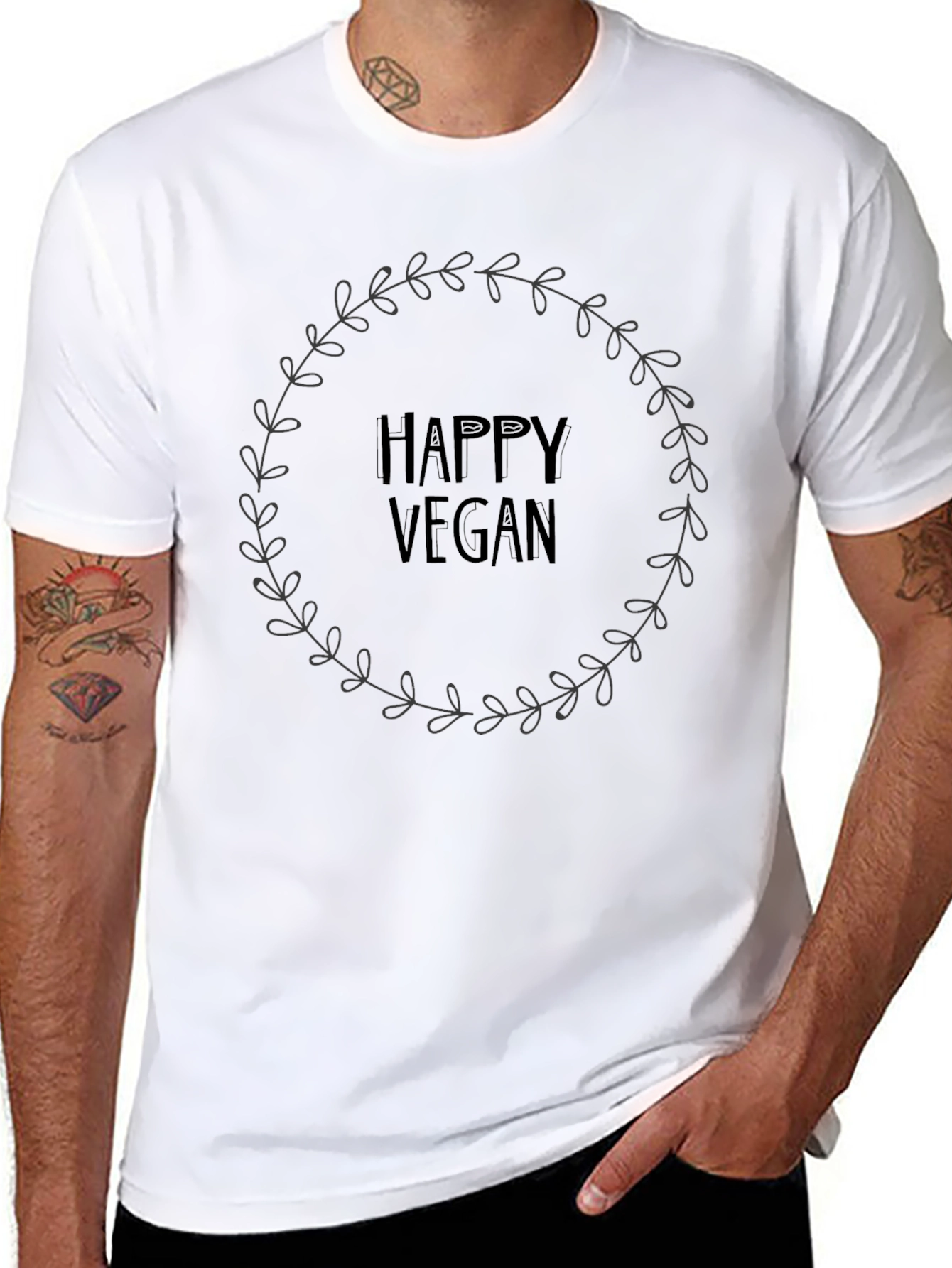 Happy Vegan Tee - Unisex Crew Neck