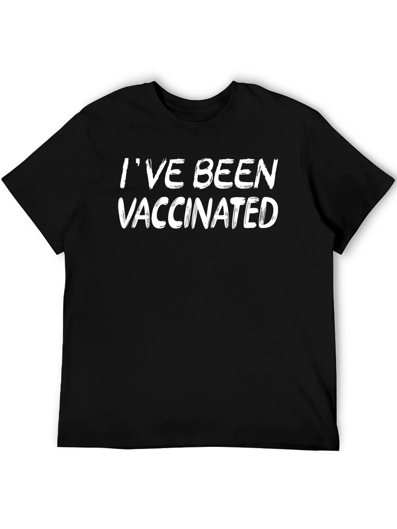 Vaccinated Graphic Tee - Black Cotton Blend