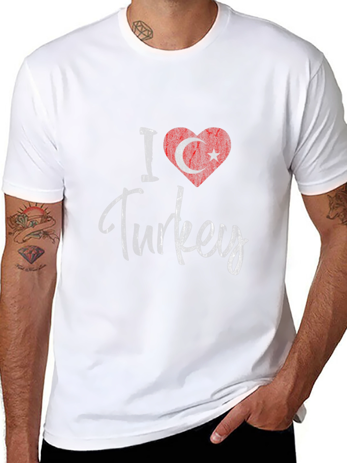 I Love Turkey T-Shirt - Turkish Flag Heart