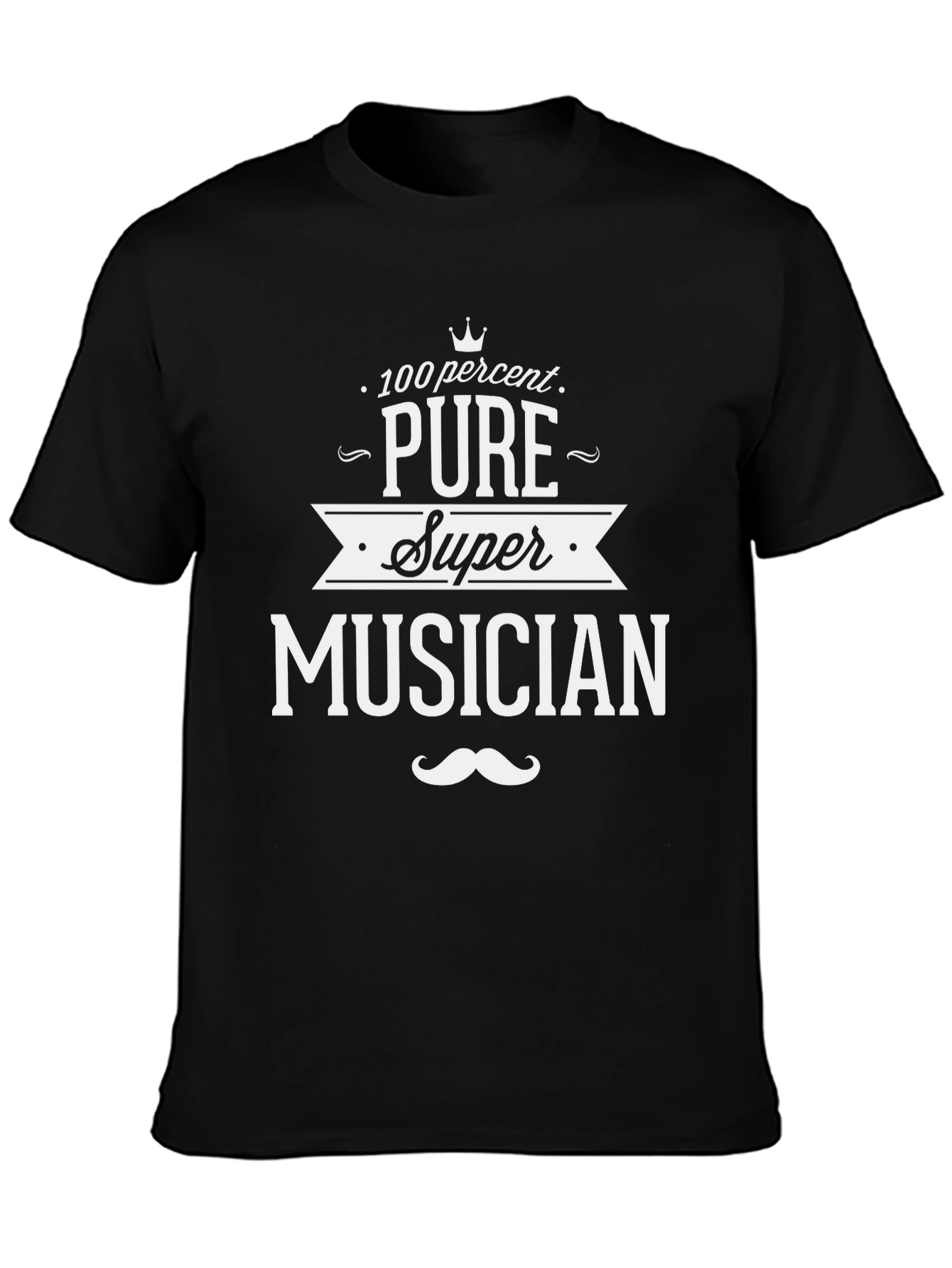 100% Pure Super Musician Black Graphic T-Shirt