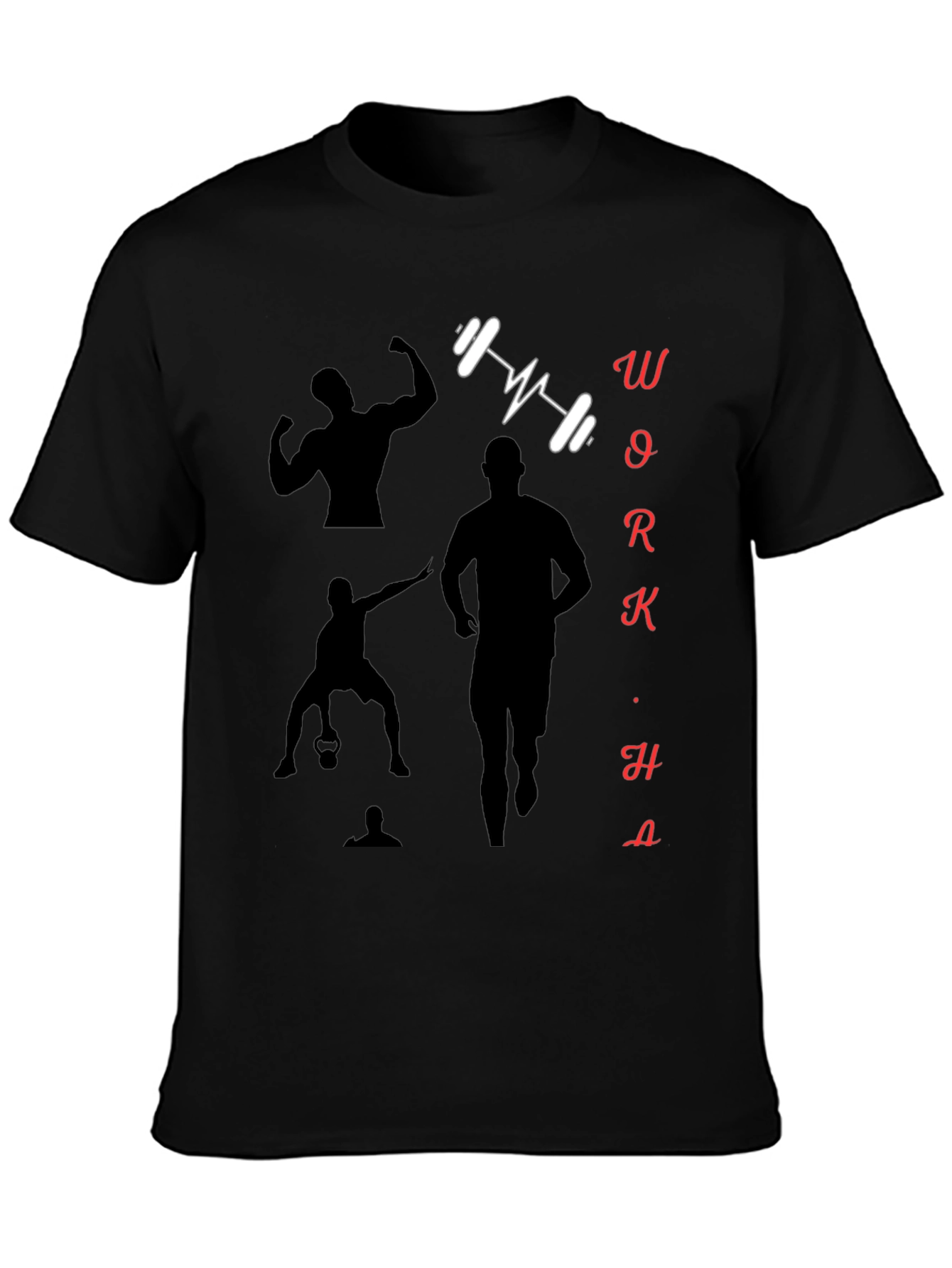 Workout Motivation Black Graphic Tee