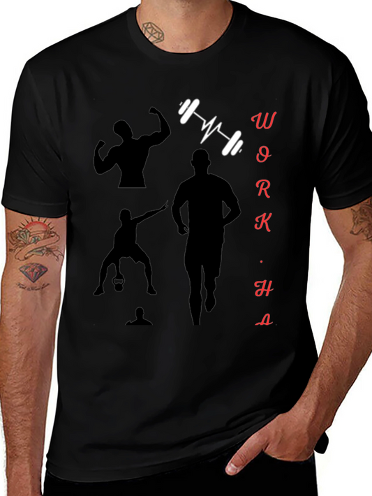 Workout Motivation Black Graphic Tee