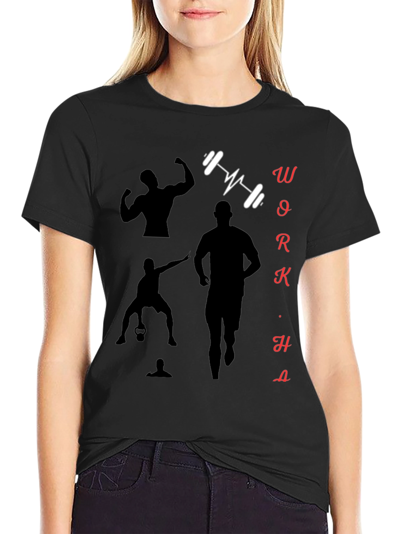 Workout Motivation Black Graphic Tee