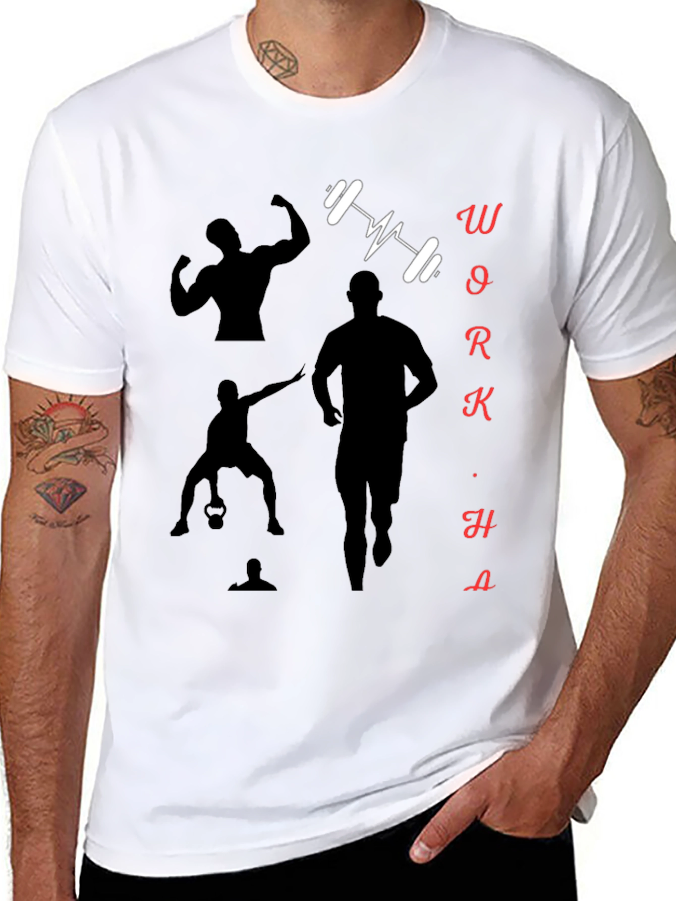 Workout Motivation Black Graphic Tee