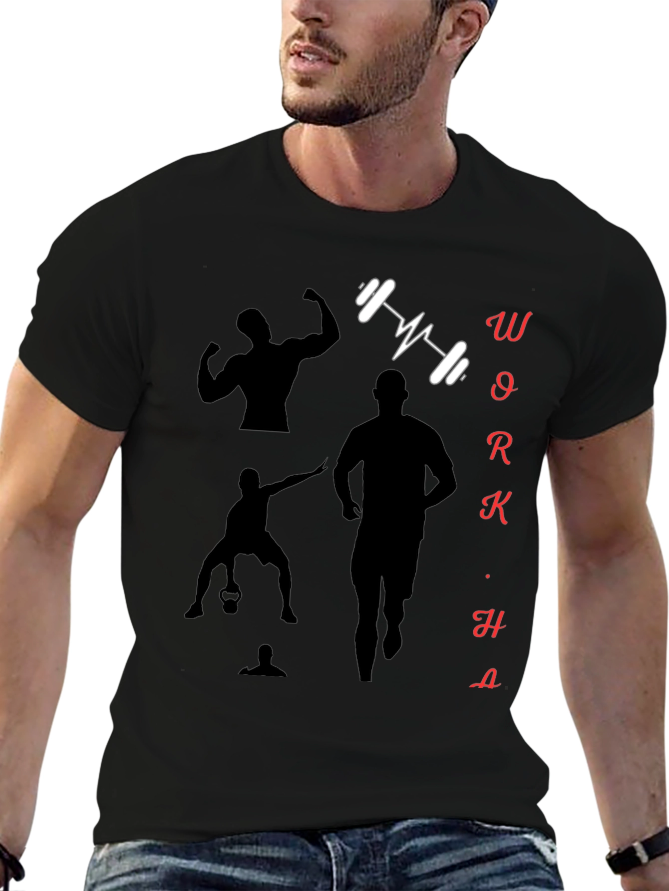Workout Motivation Black Graphic Tee