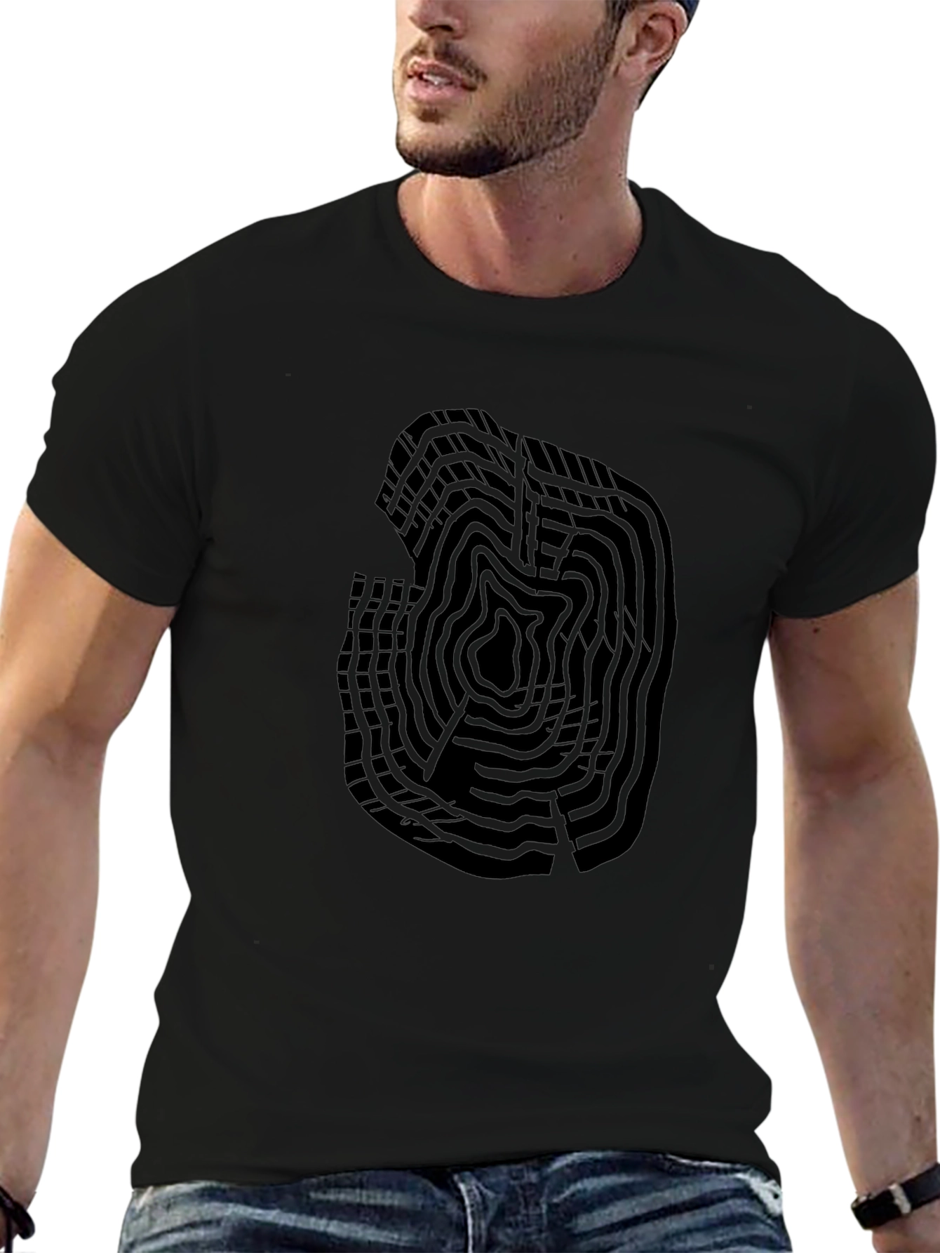 Tree Ring Graphic Tee - Stylish Nature Inspired Design