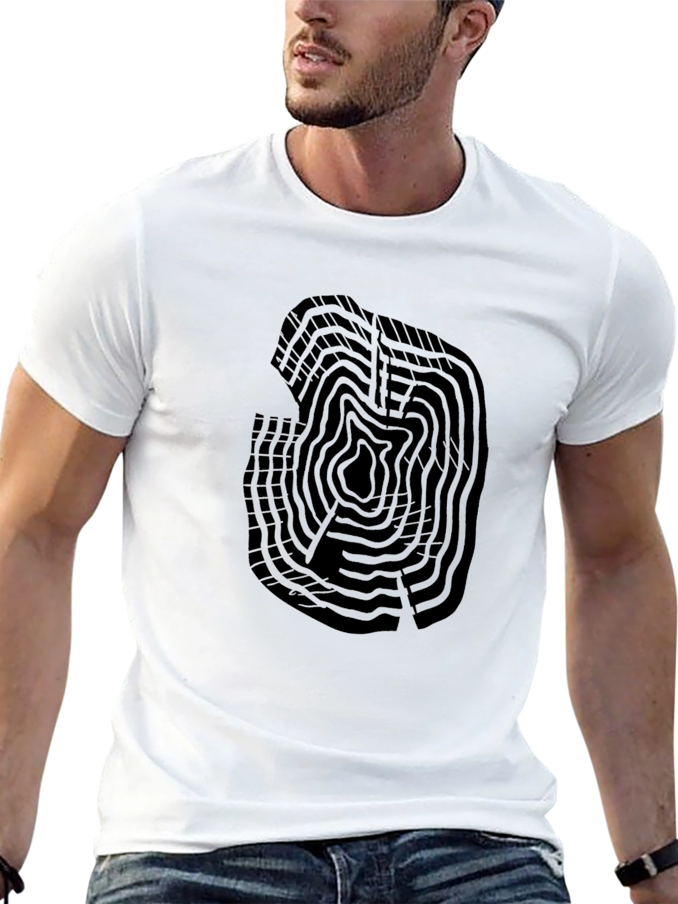 Tree Ring Graphic Tee - Stylish Nature Inspired Design
