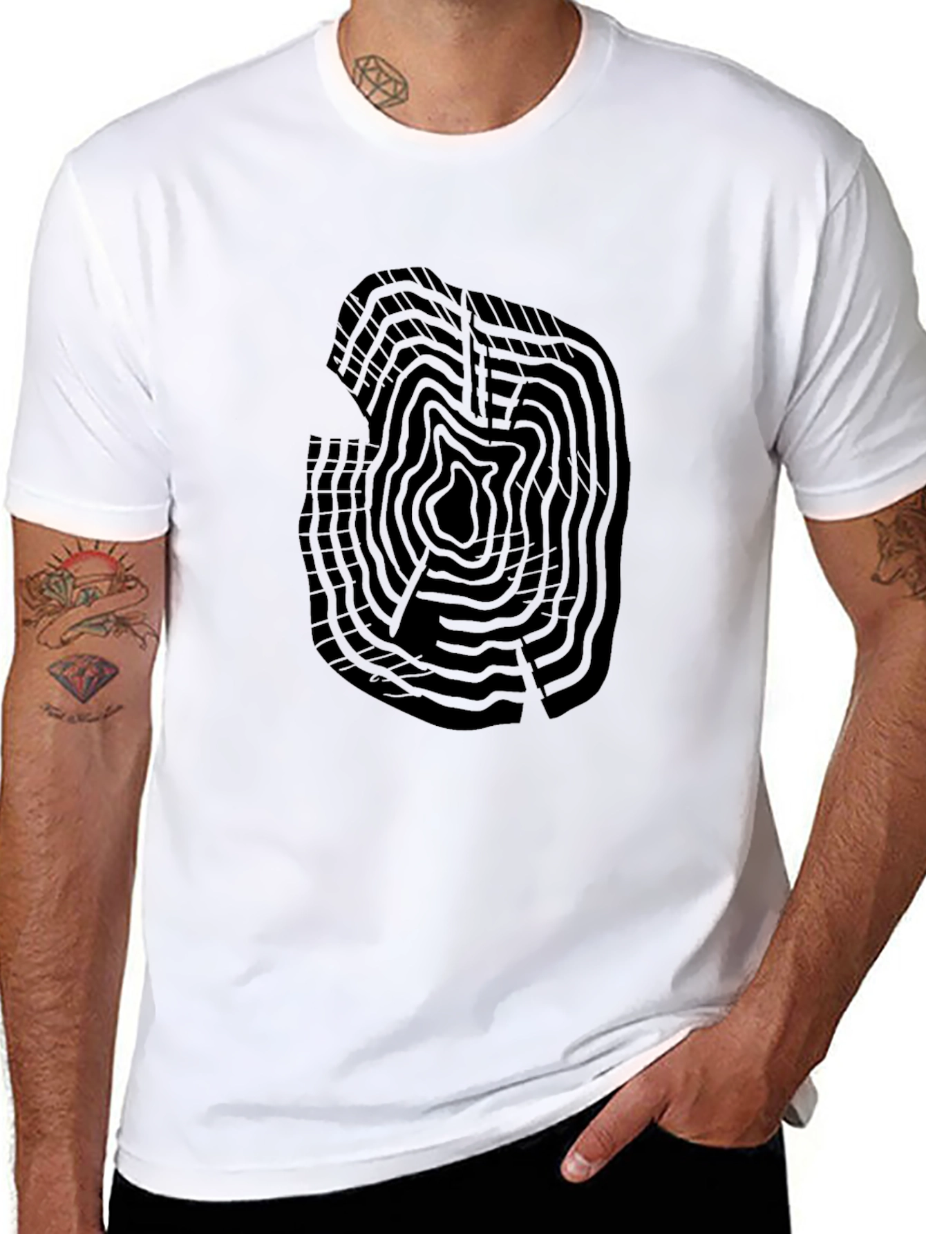 Tree Ring Graphic Tee - Stylish Nature Inspired Design
