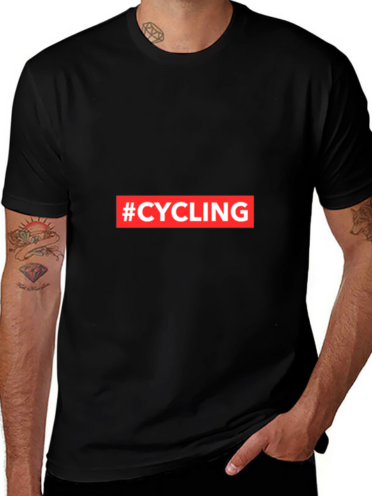 #Cycling Black Graphic T-Shirt - Ride in Style