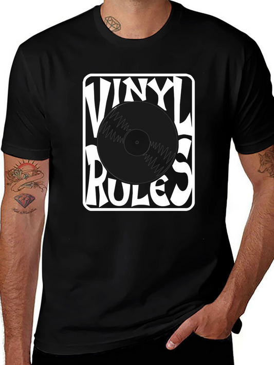 Vinyl Rules Black T-Shirt
