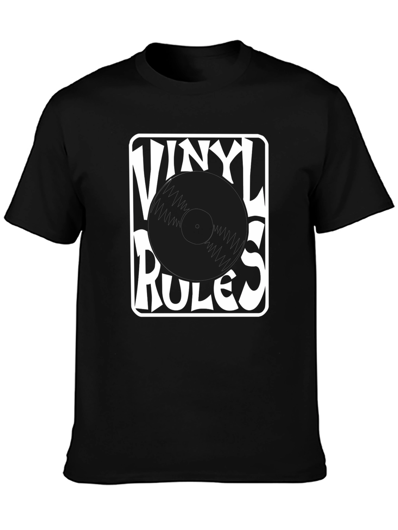 Vinyl Rules Black T-Shirt