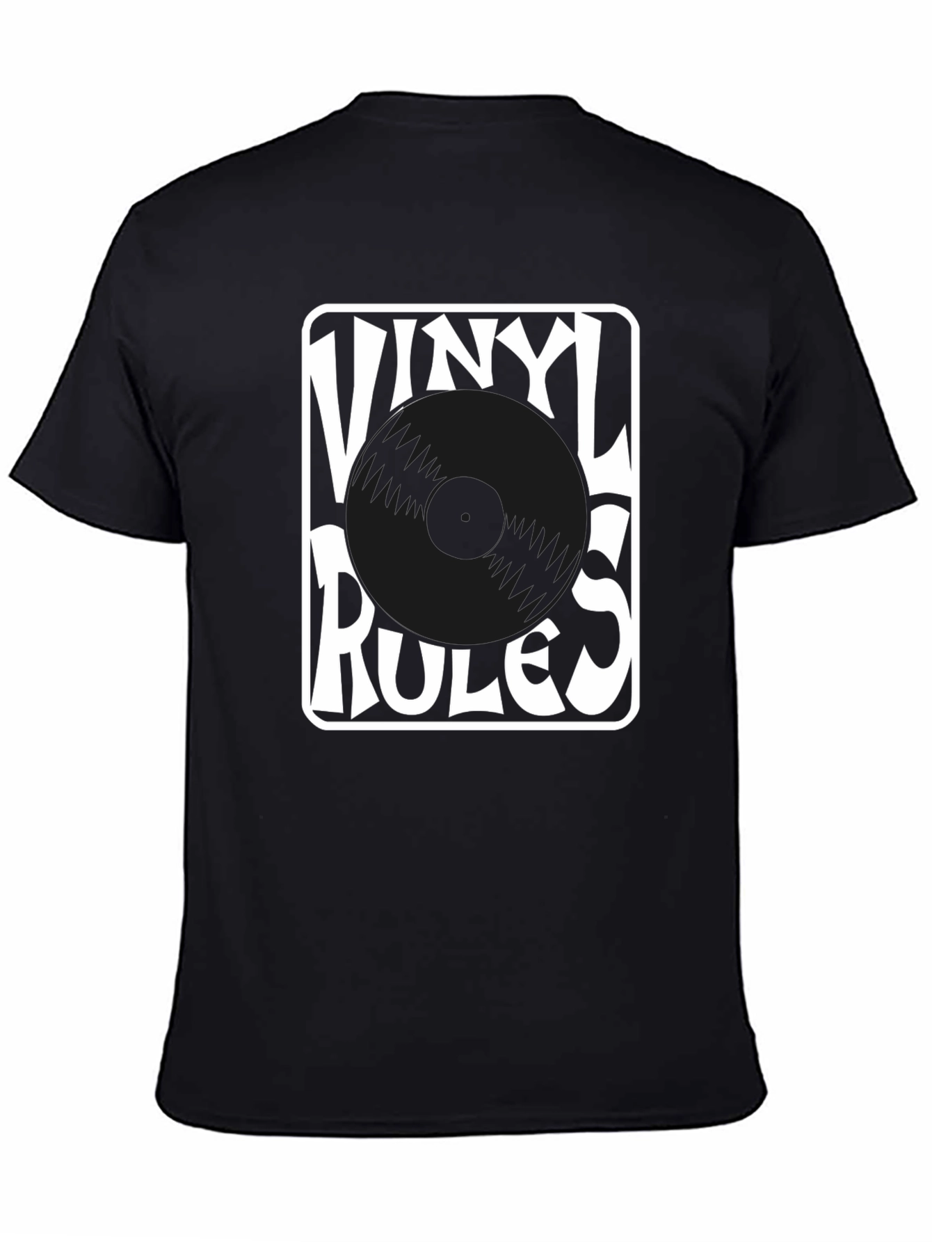 Vinyl Rules Black T-Shirt