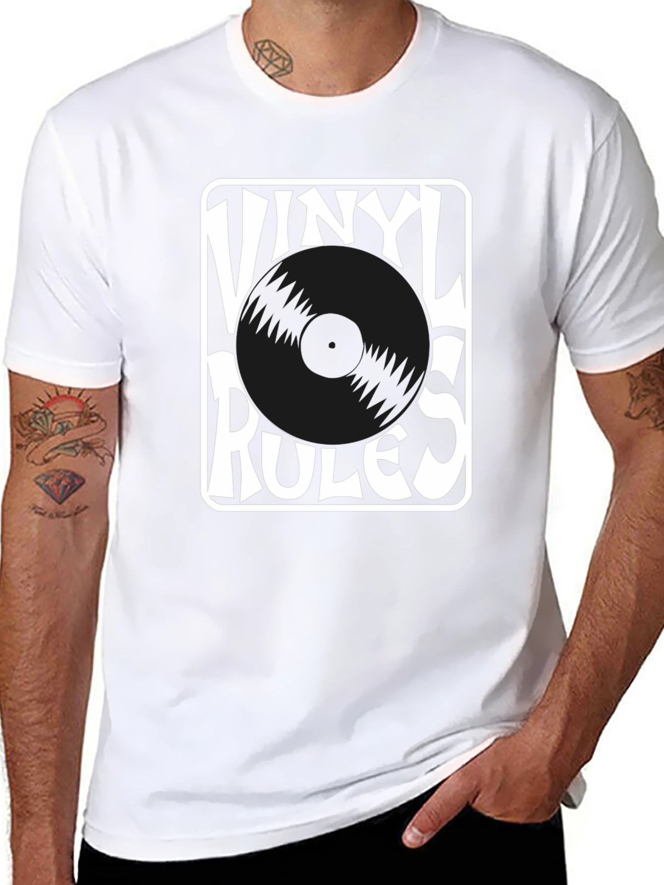 Vinyl Rules Black T-Shirt