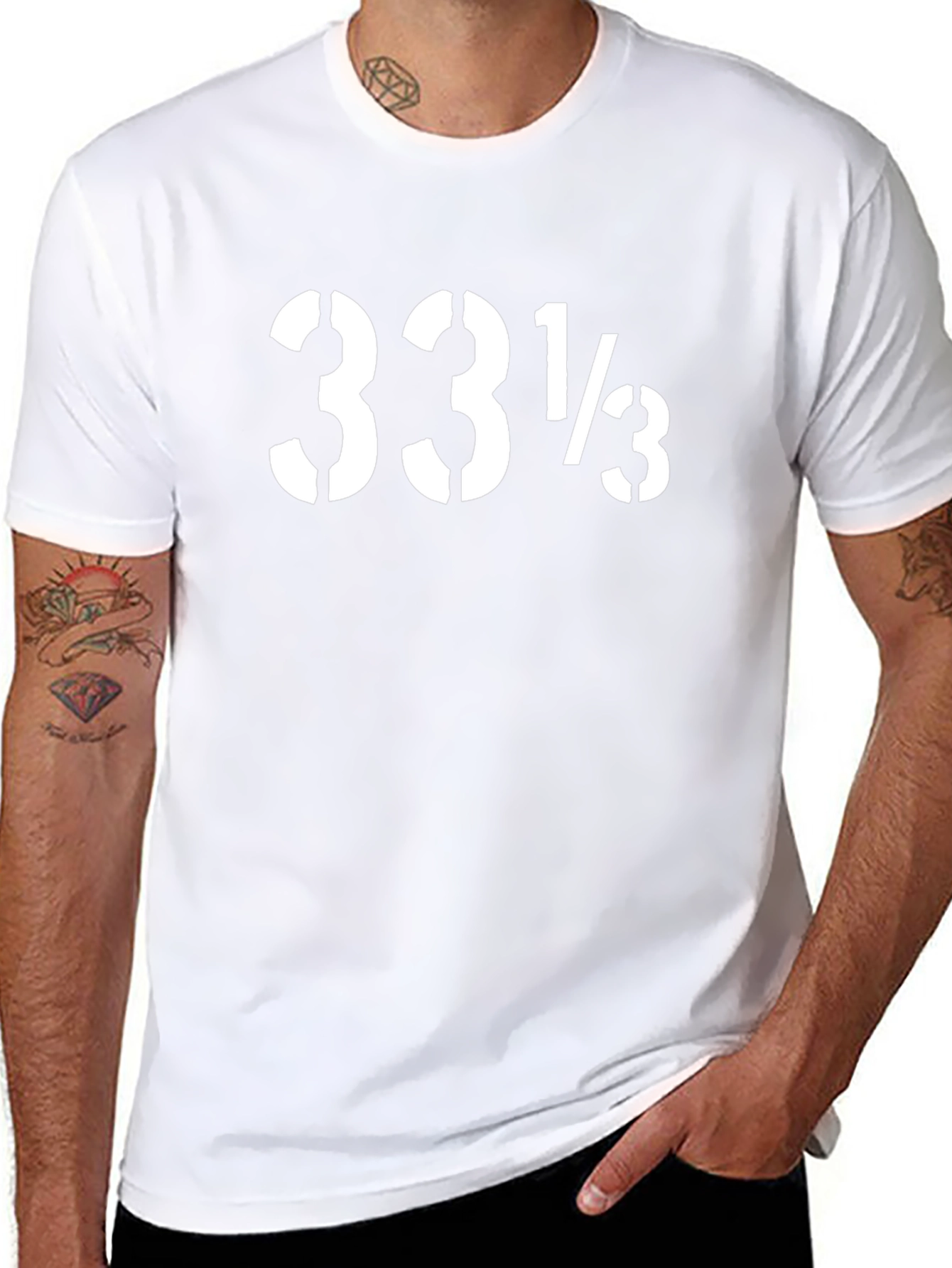 33 1/3 RPM Black Graphic Tee