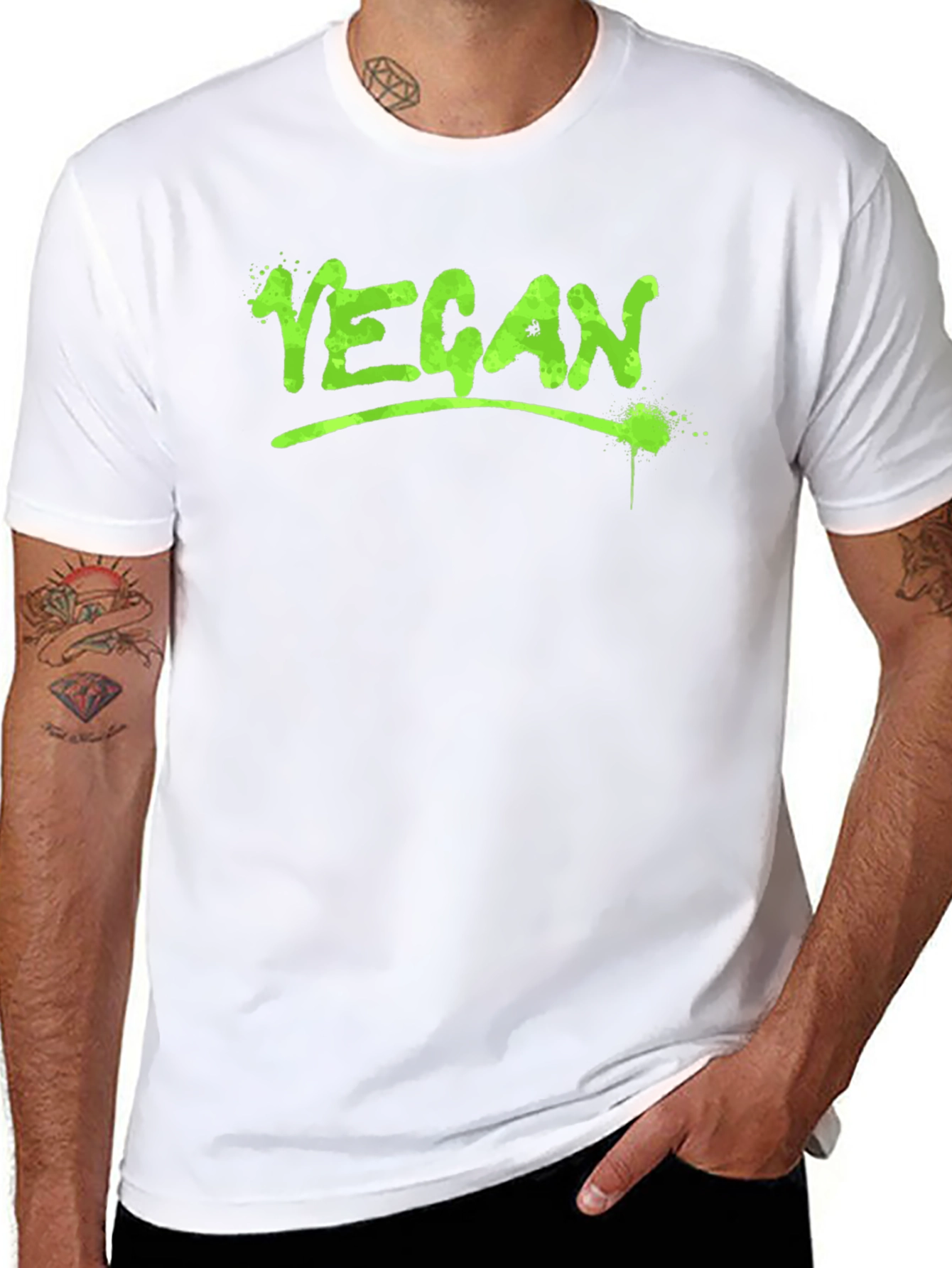 Vegan T-Shirt - Spray Paint Style Design