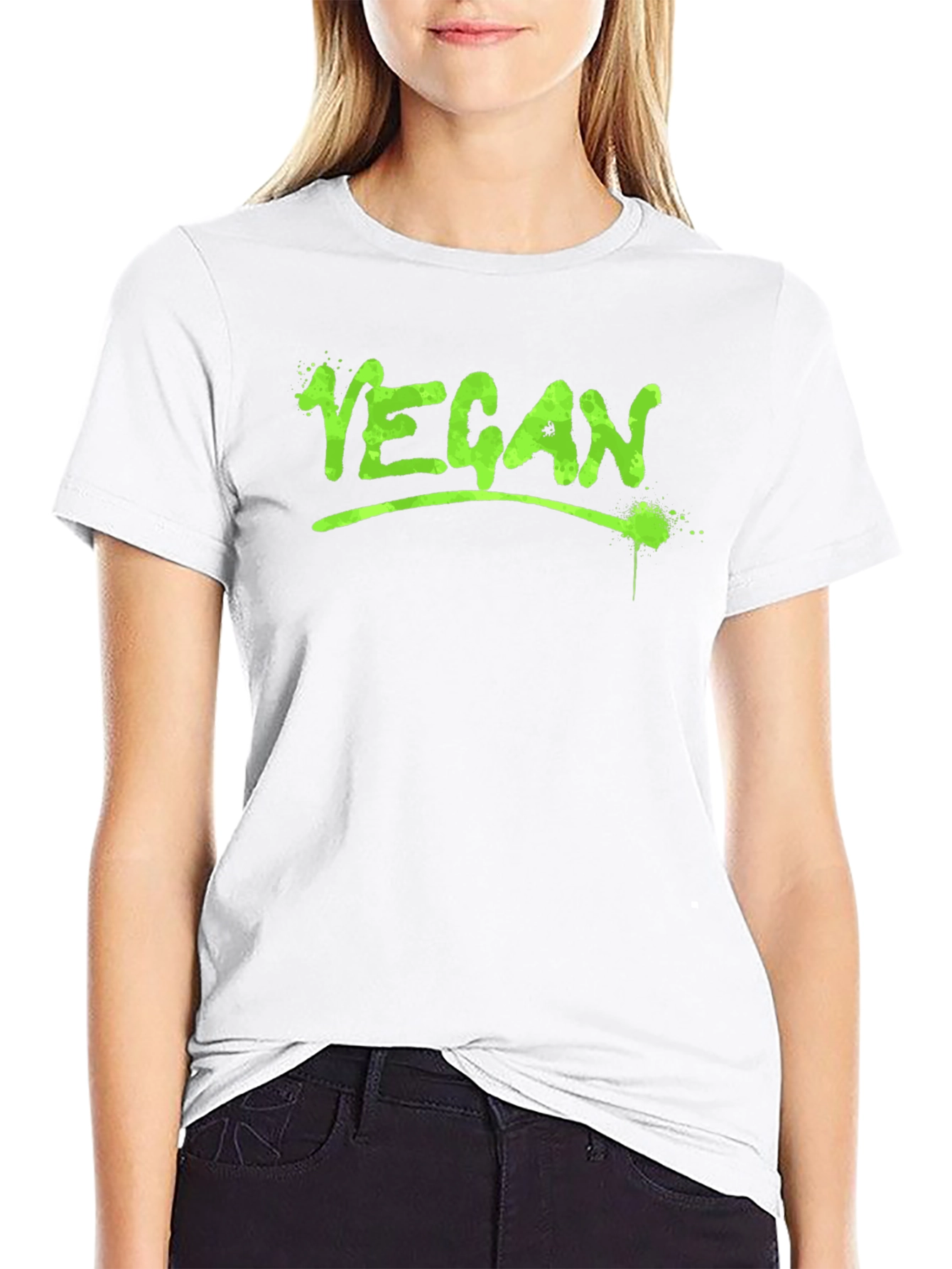 Vegan T-Shirt - Spray Paint Style Design