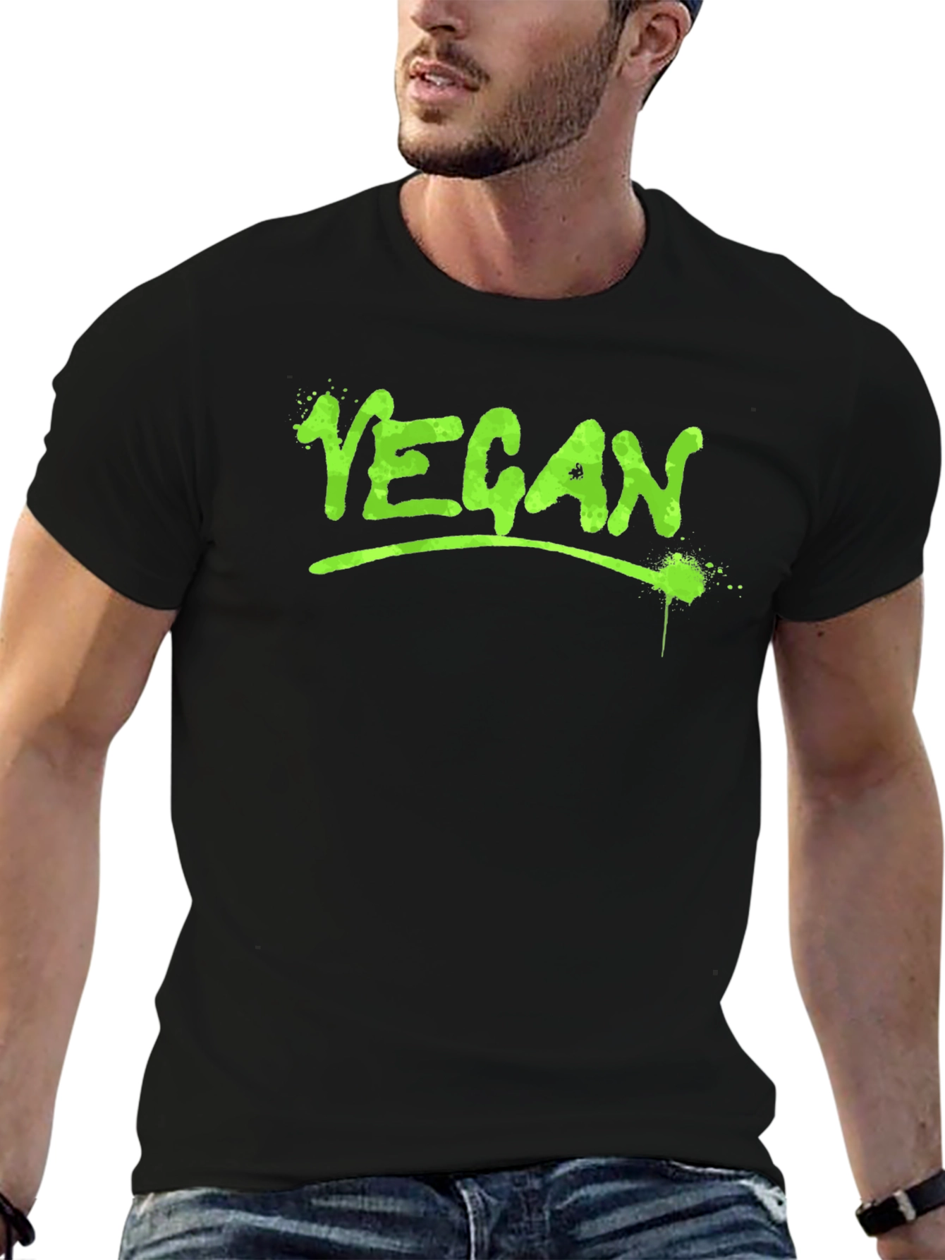 Vegan T-Shirt - Spray Paint Style Design