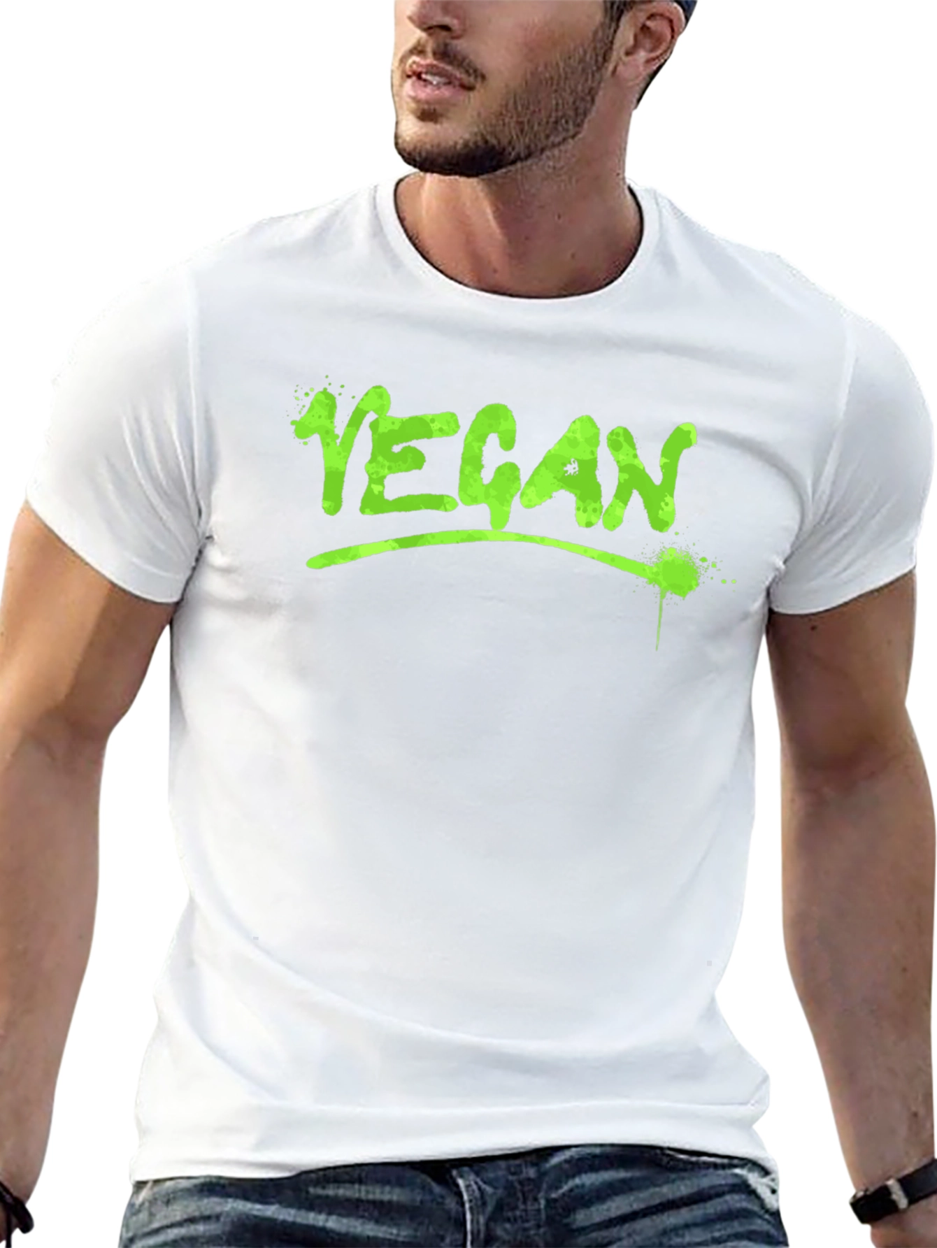 Vegan T-Shirt - Spray Paint Style Design