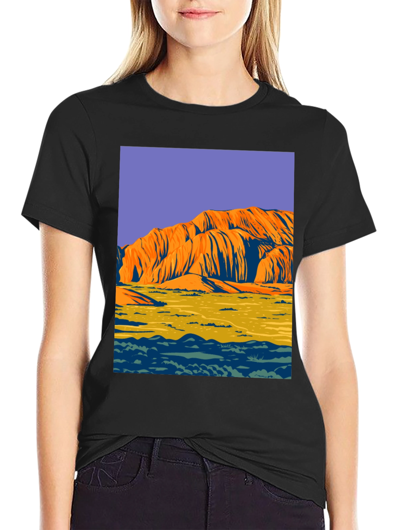 Uluru Graphic Tee - Bold Australian Landscape Design