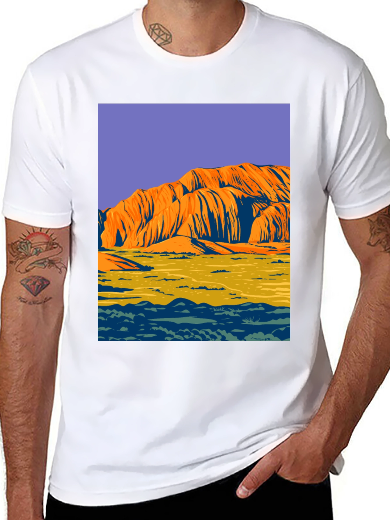 Uluru Graphic Tee - Bold Australian Landscape Design