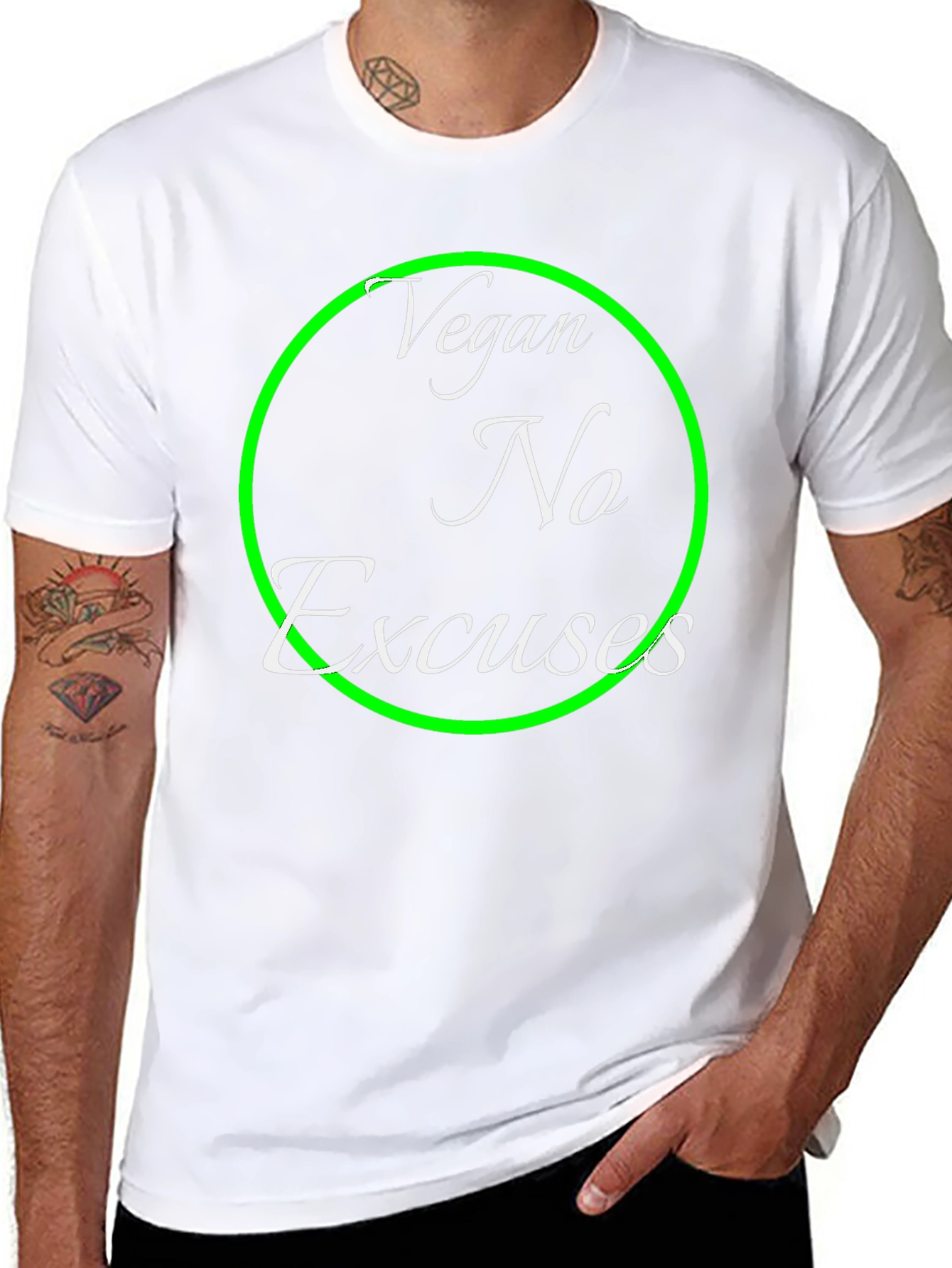 Vegan No Excuses T-Shirt - Bold Statement Tee