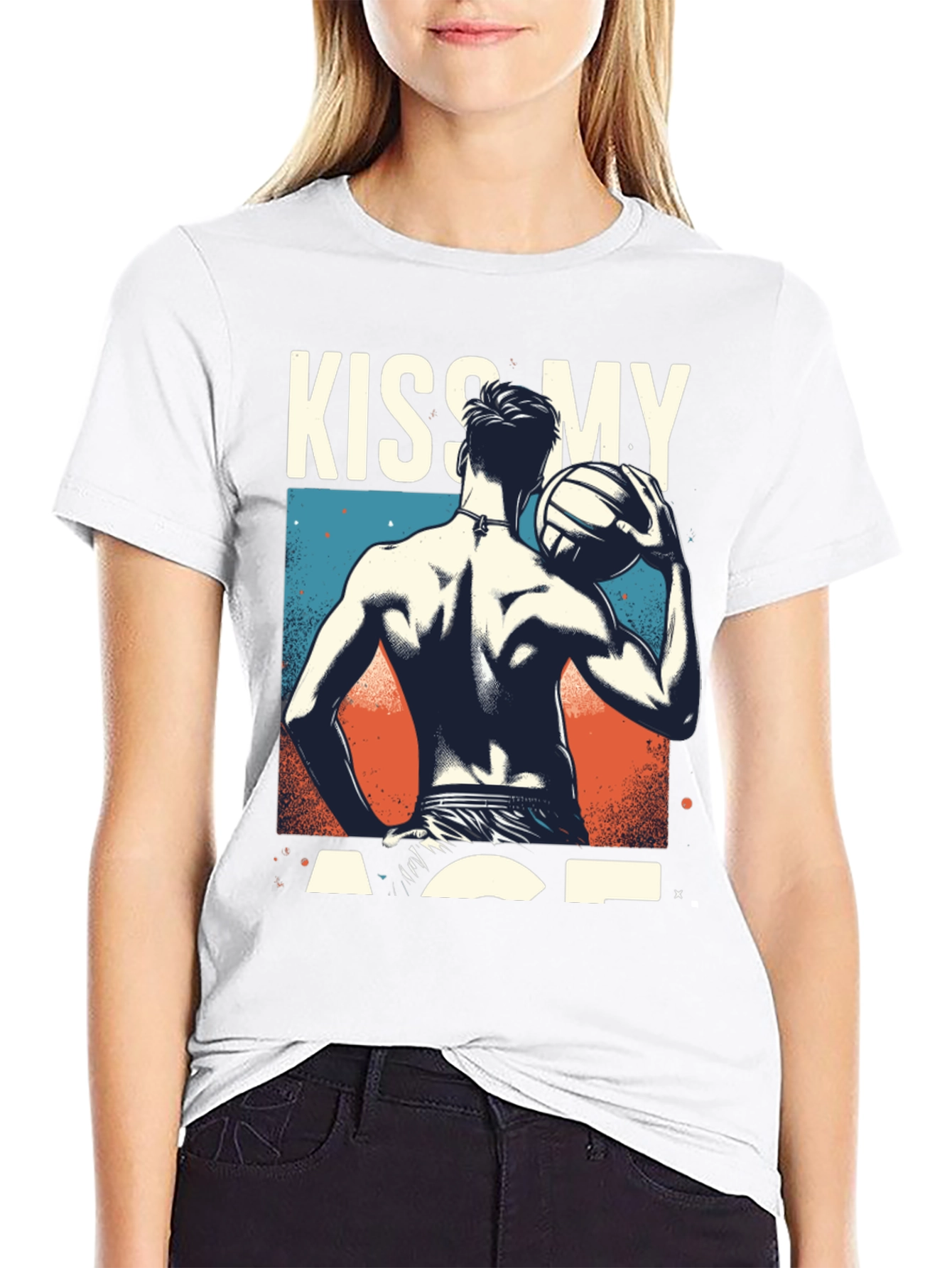 Kiss My Ace Volleyball Graphic T-Shirt