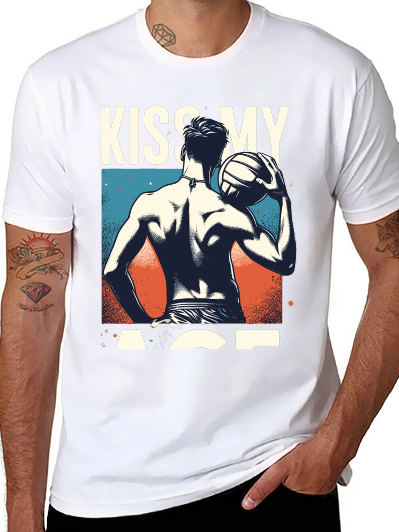 Kiss My Ace Volleyball Graphic T-Shirt