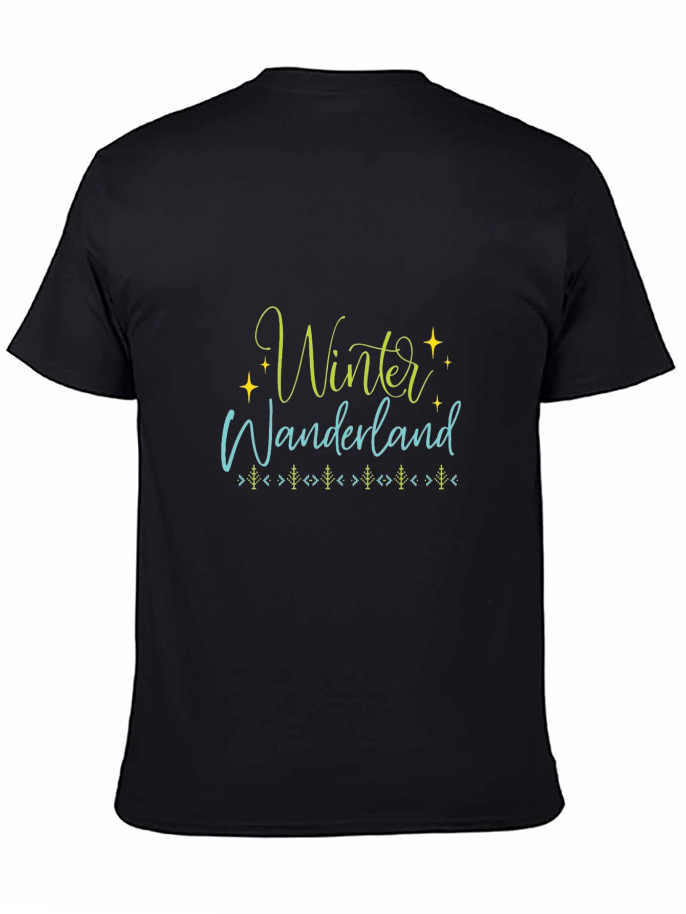 Winter Wonderland Graphic Tee - Black Holiday Shirt