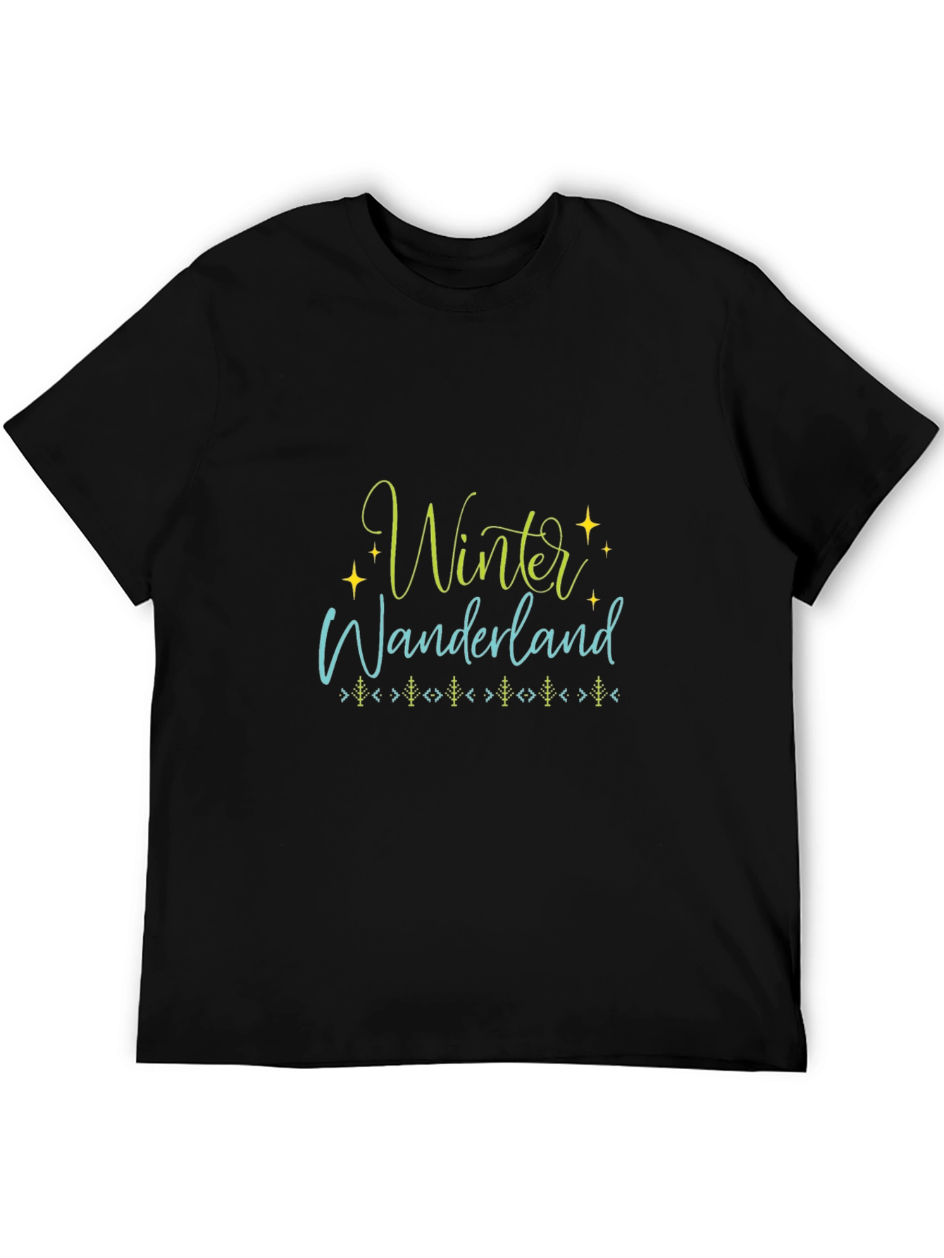 Winter Wonderland Graphic Tee - Black Holiday Shirt