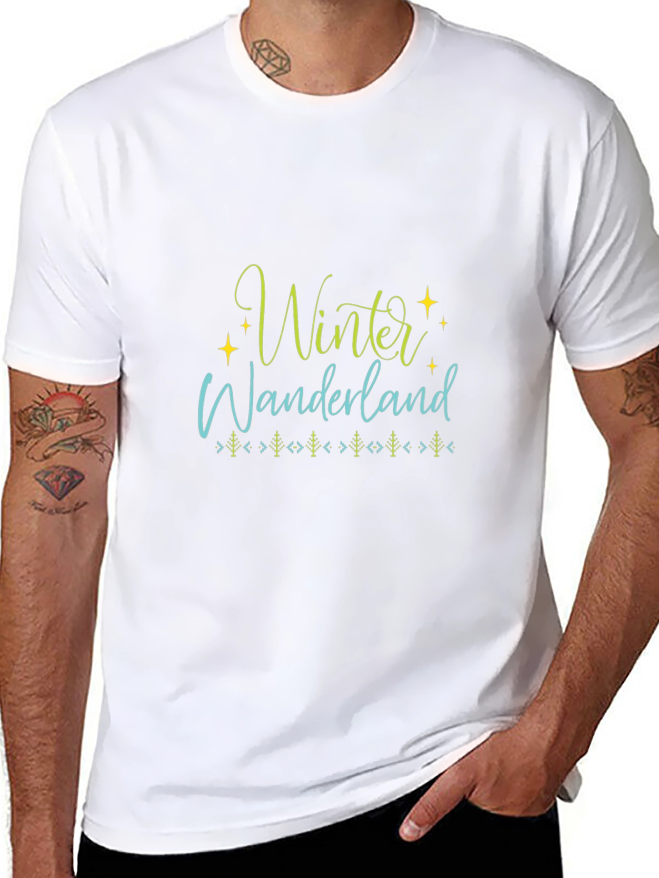 Winter Wonderland Graphic Tee - Black Holiday Shirt