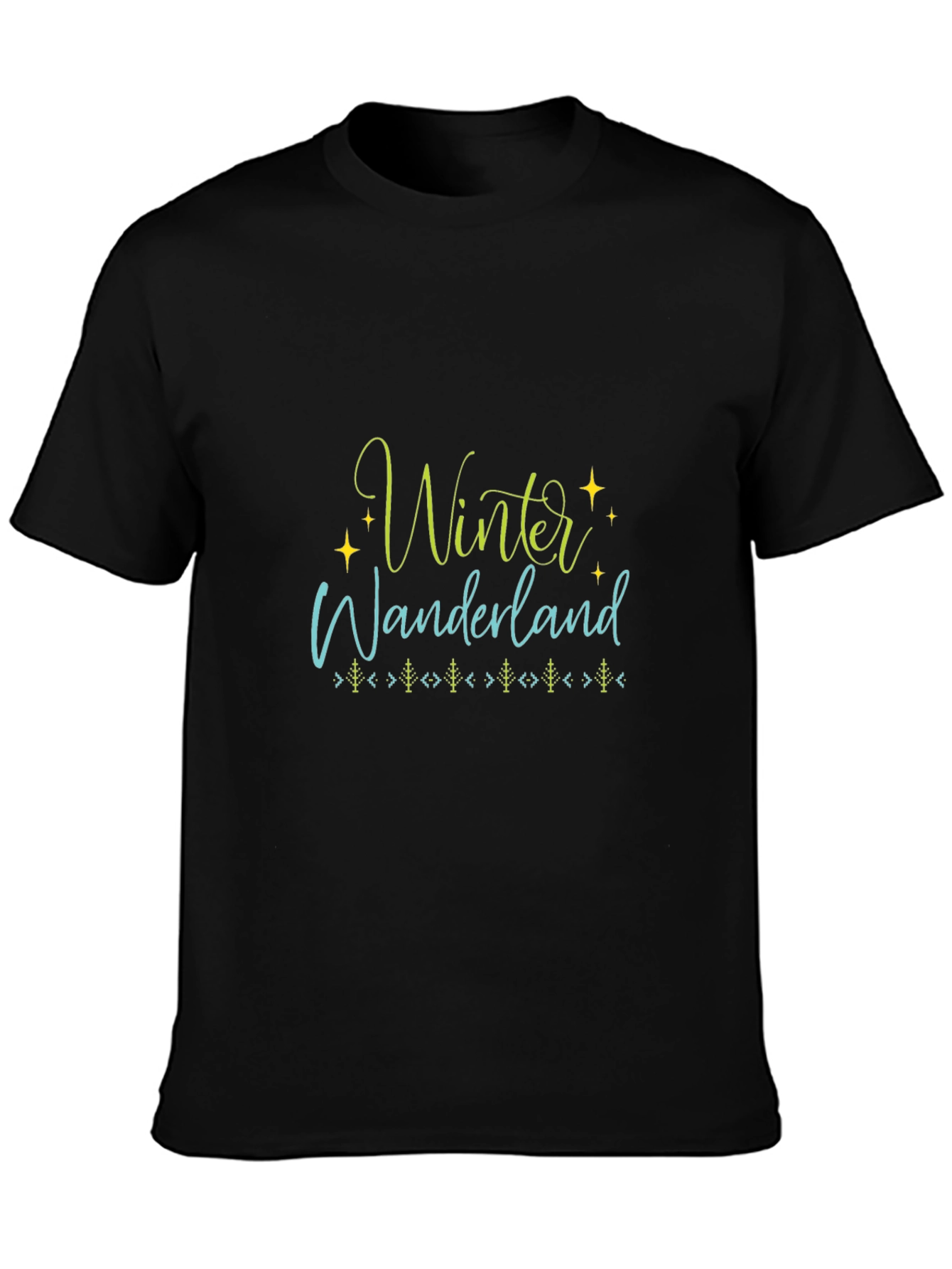 Winter Wonderland Graphic Tee - Black Holiday Shirt
