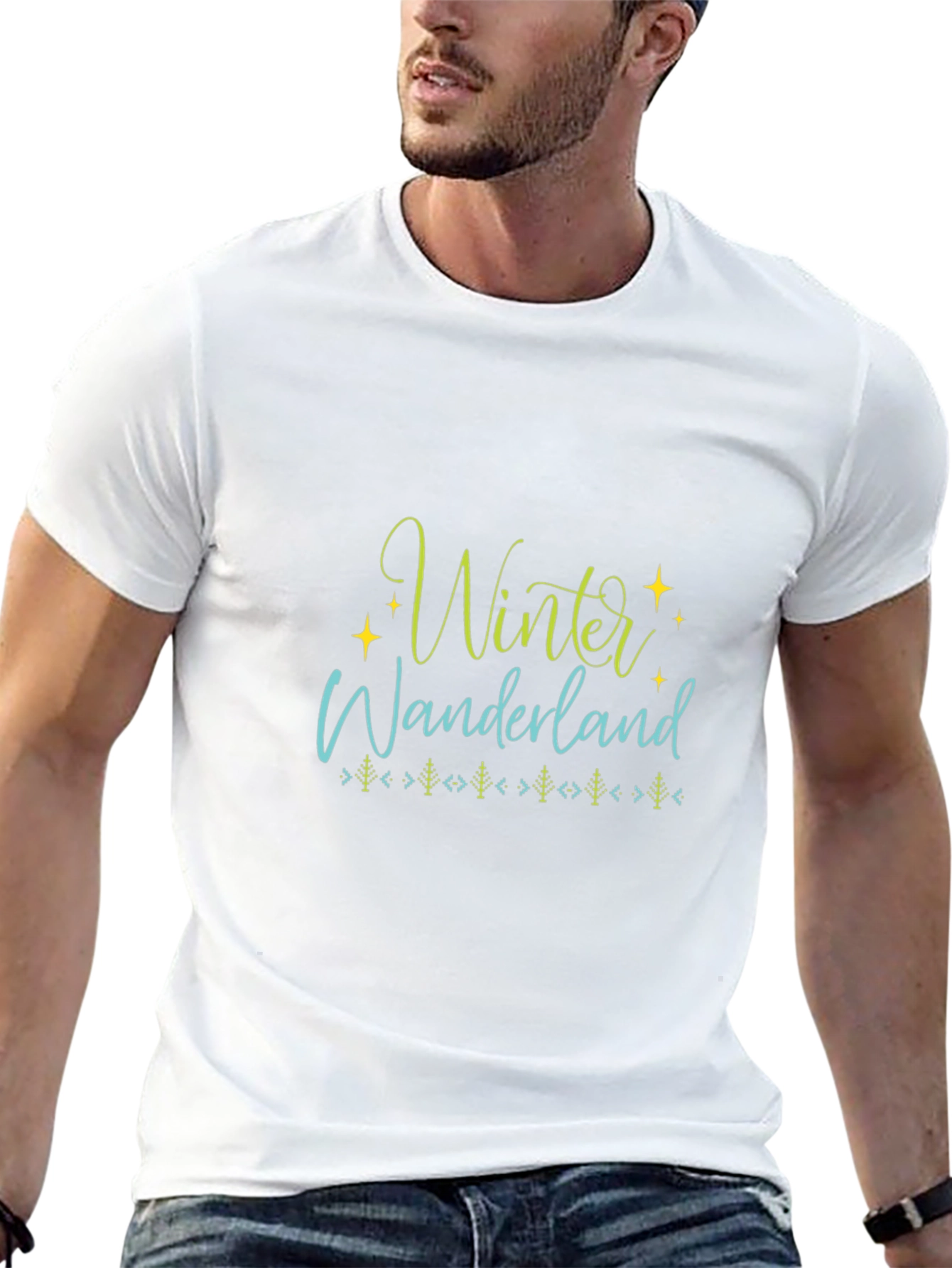 Winter Wonderland Graphic Tee - Black Holiday Shirt