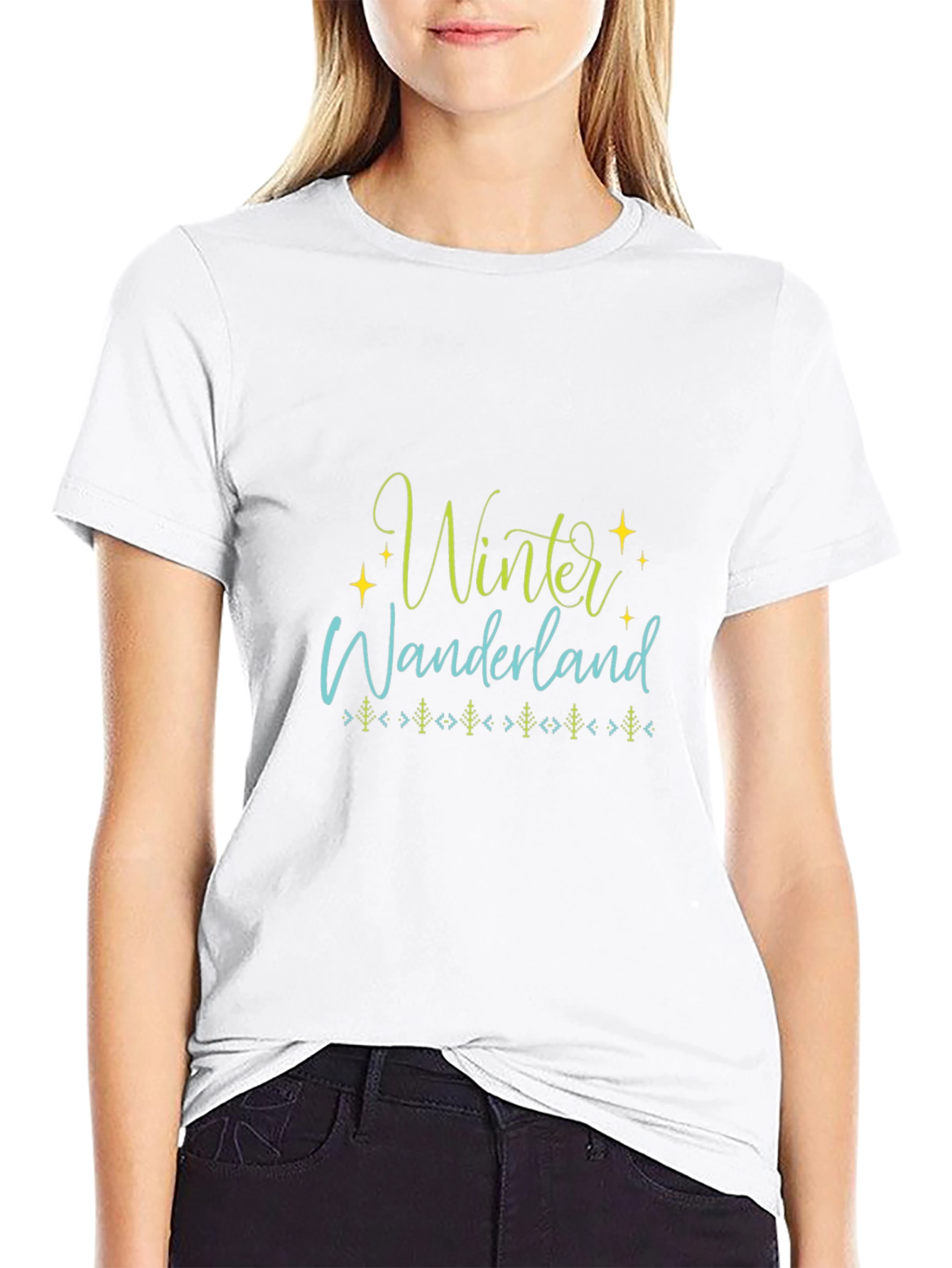 Winter Wonderland Graphic Tee - Black Holiday Shirt